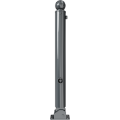 Ornamental bollard | Series 484B | � 82 mm | foldable, self-engaging lockto be fixed by plugs, with base plate 100 x 150 mm | with triangular locking mechanism acc. with DIN 3223 | with 1 eyelet